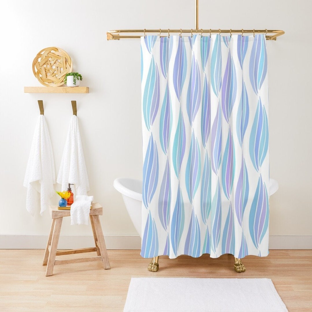 Eco-Friendly And Chic Boho Abstract Flowers Shower Curtain For Your Bathroom Decor