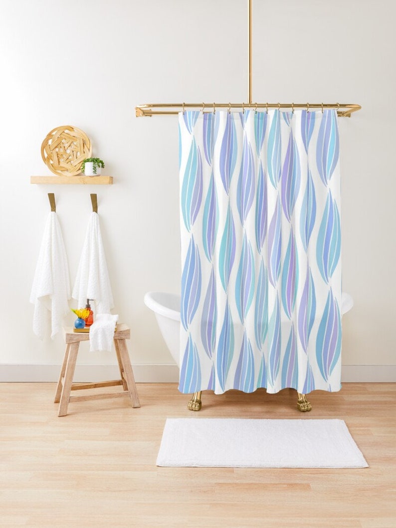 Eco-Friendly And Chic Boho Abstract Flowers Shower Curtain For Your Bathroom Decor - Image 2