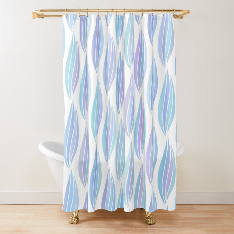 Eco-Friendly And Chic Boho Abstract Flowers Shower Curtain For Your Bathroom Decor - Image 3
