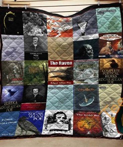 Edgar Allan Poe Quilt Blanket Bedding Set With Pillowcase Option