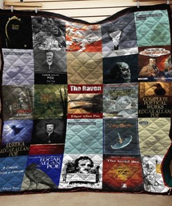 Edgar Allan Poe Quilt Blanket Bedding Set for Home Décor