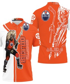 Edmonton Oilers And Zombie For Fans Polo Shirt All Over Print Shirt 3d T-shirt
