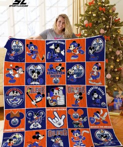 Edmonton Oilers Disney Quilt Blanket Bedding Set