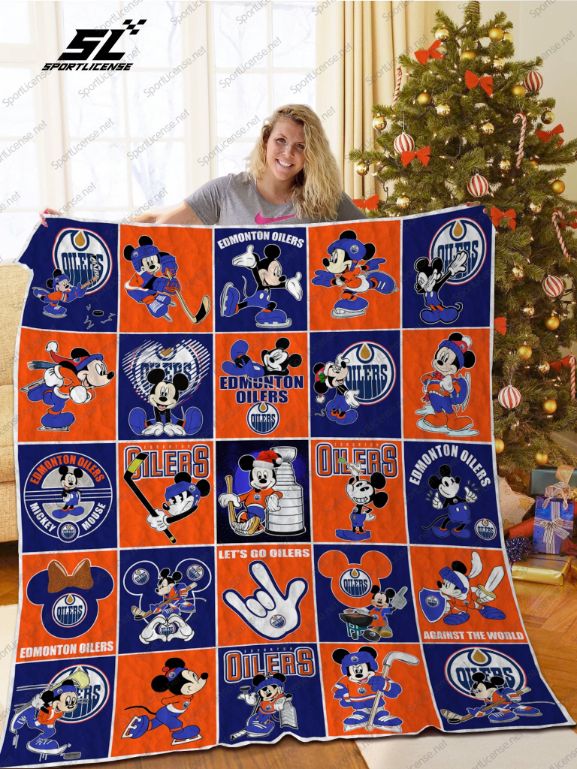 Edmonton Oilers Disney Quilt Blanket Bedding Set
