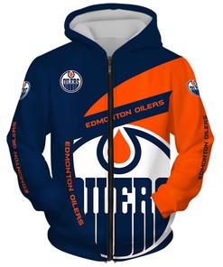 Edmonton Oilers Hoodie 3D Zip Hoodie Gift for Fans