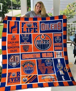 Edmonton Oilers V2 Quilt Blanket Bedding Set