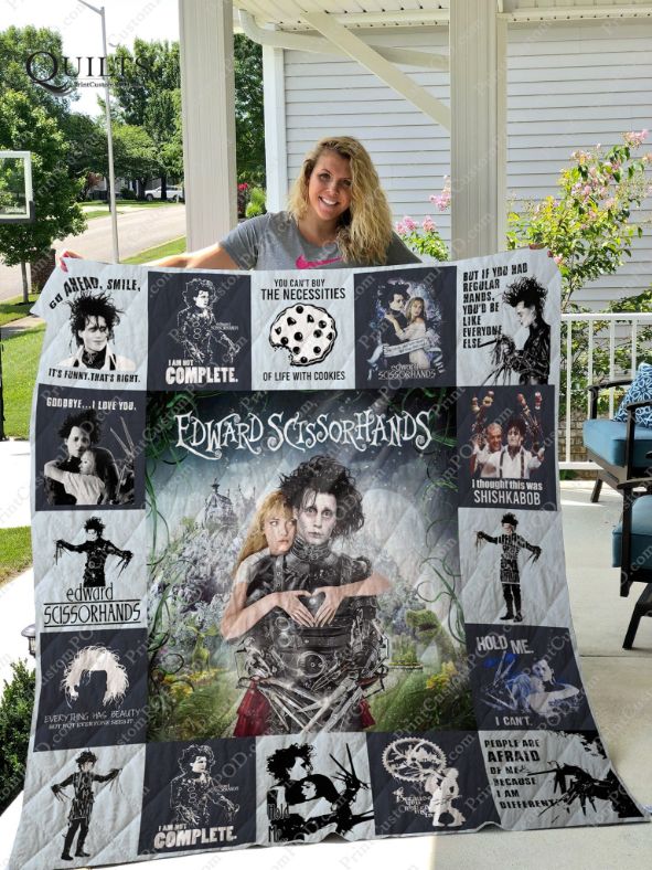 Edward Scissorhands Qoutes Quilt Blanket Bedding Set