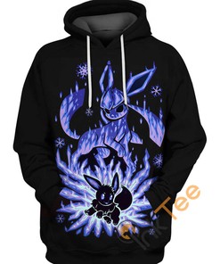 Eevee And Glaceon Pokemon Hoodie 3D