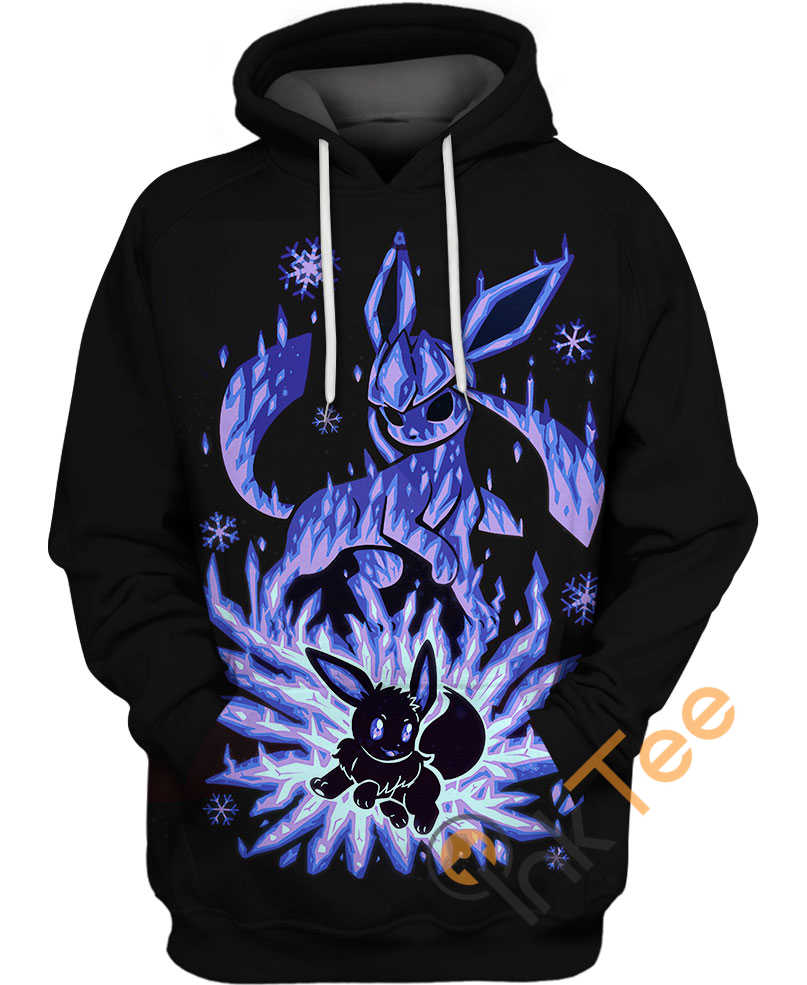Eevee And Glaceon Pokemon Hoodie 3D