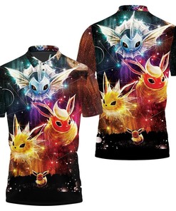 Eevee Jolteon Flareon Vaporeon 3d Polo Shirt Jersey All Over Print Shirt 3d T-shirt