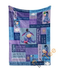 Eeyore Area Limited Edition Sherpa Fleece Blanket Gifts for Family, for Couple