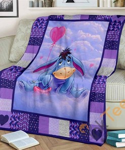 Eeyore Sherpa Blanket Fleece Blanket Funny Gift