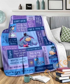 Eeyore Sherpa Fleece Blanket Gifts for Family, for Couple