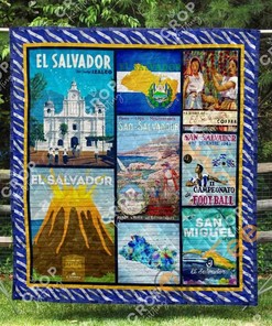 El Salvador Quilt Blanket Bedding Set With Pilliwcase Option