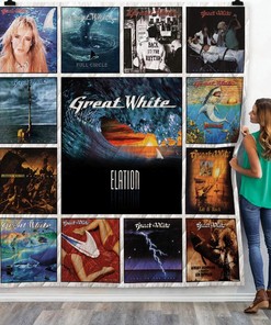Elation Great White Combined Quilt Blanket Bedding Set