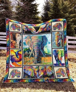 Elephant 1 Quilt Blanket Bedding Set With Pilliwcase Option