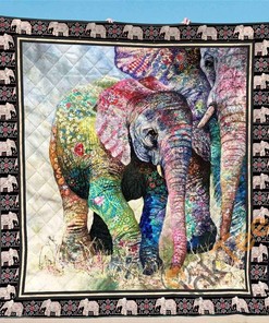 Elephant 4 Quilt Blanket Bedding Set
