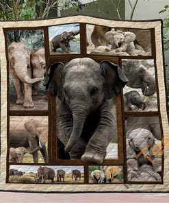 Elephant 9 Quilt Blanket Bedding Set