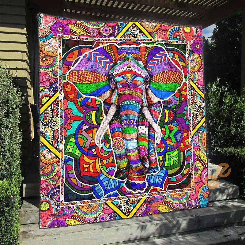 Elephant Love: Elephant 5 Quilt Blanket Bedding Set with Pillowcases