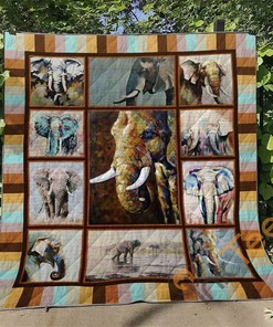Elephant Quilt Blanket Bedding Set