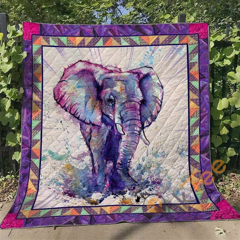 Elephant Quilt Blanket Bedding Set With Pilliwcases Option Ver2
