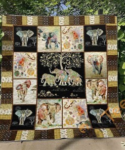 Elephant Quilt Blanket Bedding Set With Pillowcase Option