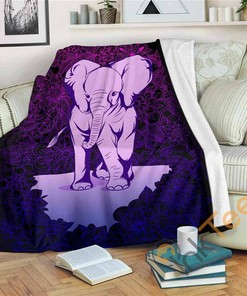 Elephant Sherpa Fleece Blanket Gifts for Family, for Couple