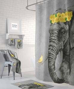 Elephant Shower Curtain for Bathroom Decor, Home Decor