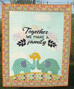 Elephant Together We Make A Family Great Customized Gifts For Birthday Christmas Thanksgiving Quilt Blanket Bedding Set
