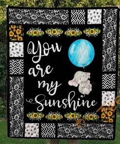 Elephant You Are My Sunshine Quilt Blanket Bedding Set