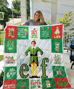 Elf Christmas Let's Get Elfed Up Quilt Blanket Bedding Set