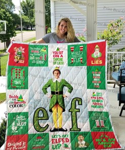 Elf Christmas Quilt Blanket Bedding Set for Home Décor