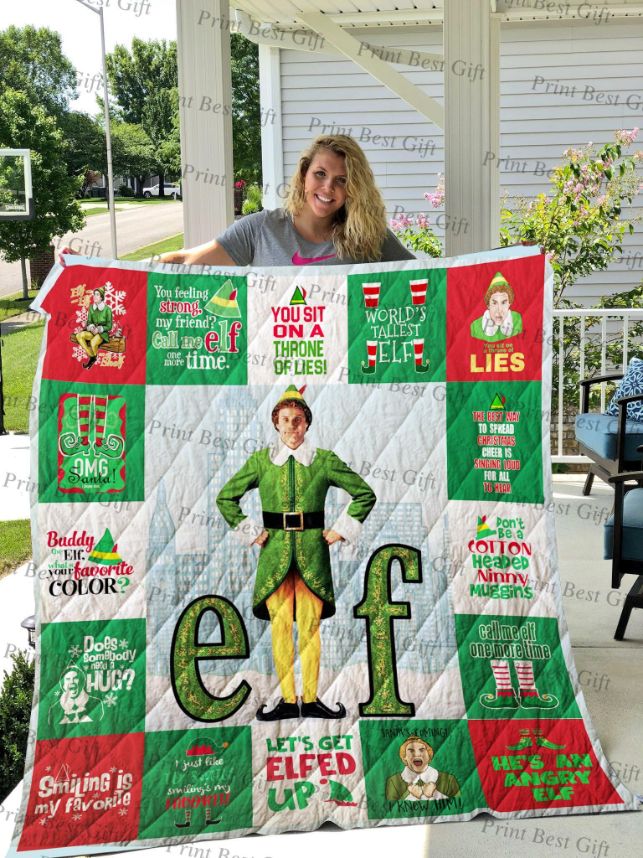 Elf Christmas Quilt Blanket Bedding Set for Home Décor
