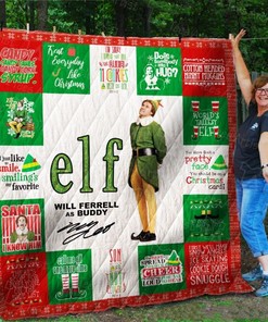 Elf Will Ferrel As Buddy Quilt Blanket Bedding Set