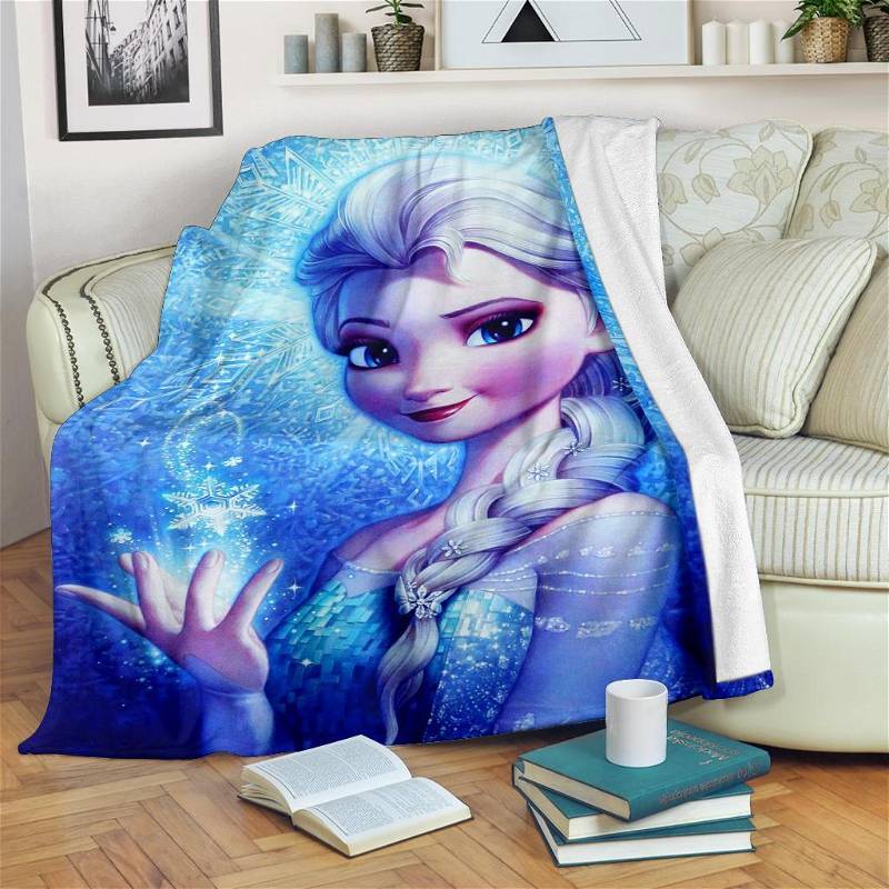 Elsa Princess Disney Frozen Sherpa Blanket Fleece Blanket Funny Gifts