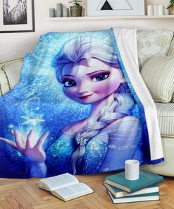 Elsa Princess Frozen Fleece Blanket Gift For Fan, Quilt Blanket Bedding Set Gift80