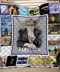 Elton John Quilt Blanket #32