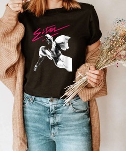 Elton John Official Pink Brush T-Shirt