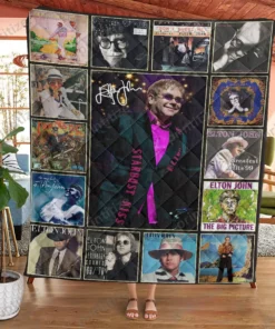Elton John Quilt Blanket #22