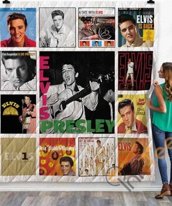 Elvis Presley Quilt Blanket Bedding Set With Pilliwcases Option Ver4