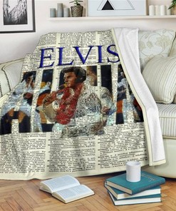 Elvis Presley Sherpa Fleece Blanket Gifts for Family, for Couple