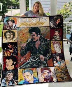 Elvis Presley Themed Quilt Blanket Bedding Set with Personalization Option