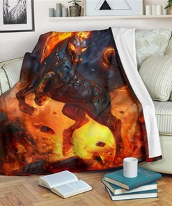Ember Nebula Mount Rift Gamer Sherpa Fleece Blanket Gifts for Family, for Couple