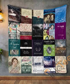 Emily Brontë Books Quilt Blanket Bedding Set With Pilliwcases Option
