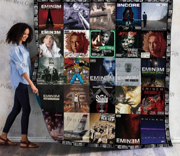 Eminem Albums Cover Poster Quilt Blanket Bedding Set