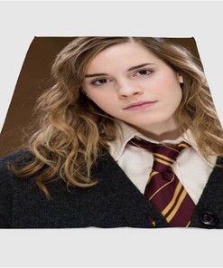 Emma Watson With Uniform Harry Potter Sherpa Fleece Blanket Gifts for Family, for Couple
