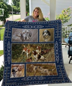 English Setter Play With Friends Quilt Blanket Bedding Set