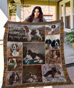English Springer Spaniel Collection Quilt Blanket Bedding Set