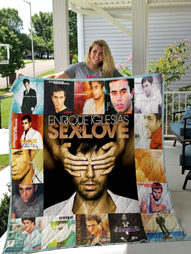 Enrique Iglesias Albums For Fans Collection Quilt Blanket Bedding Set