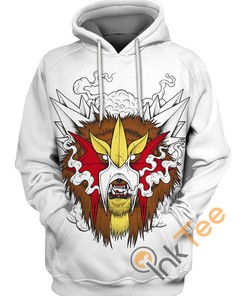 Entei Wake Up Pokemon Hoodie 3D
